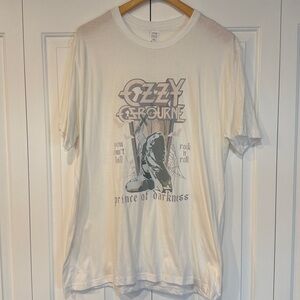Ozzy White Graphic T-Shirt You Cant Kill Rock n Roll. XXL
